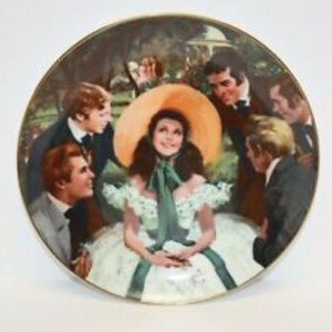 VTG "Scarlett & Her Suitors" Collectors GWTW Plate